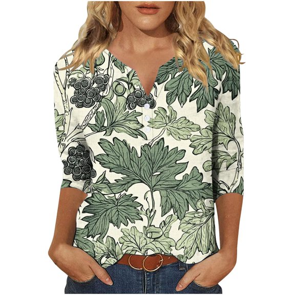 Womens Tops, Womens Tops Dressy Casual Short Sleeve Tunic Women Blouses for Work Short Sleeve Womens Funny T Shirts Cotton Graphic Tees Trendy Short Sleeve Button Up Shirts for Women Print