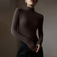 thumbnail image 3 of Perfectbot Womens Shirts Turtleneck Long Sleeves Textured Sweaters Fall Winter Warm Undershirts, 3 of 7