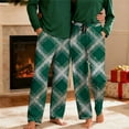 thumbnail image 5 of Plaid Pajama Pants for Men with Pockets Christmas Pajamas Elastic Waist Lounge Sleep Pj Bottoms Straight Fit, 2XL Green #I, 5 of 7