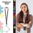 thumbnail image 3 of 2 Set Autism Alert Card, ADHD Awareness Autistic Emergency Contact Card with Autism Lanyards Waterproof Card Holder Pocket Insert PVC, 3 of 7