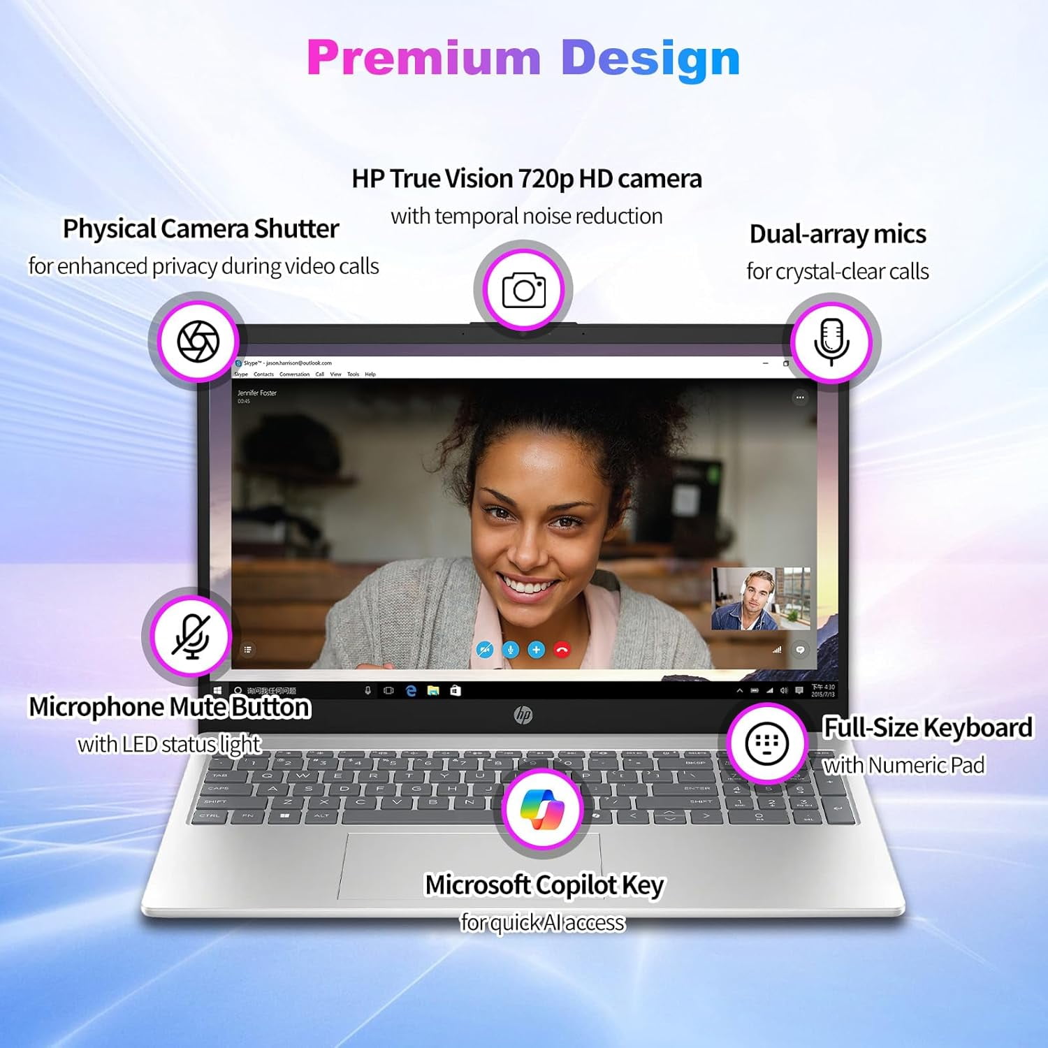 HP 15.6 Touchscreen Laptop Computer for Business, Intel 10-Core i7-1355U, 16GB RAM, 512GB SSD, 15.6" FHD Touch Screen, Intel Iris Xe GPU, Wi-Fi 6, Copilot, Windows 11 Pro