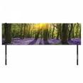 thumbnail image 3 of Woodland Headboard, Sunbeams in the Forest of Bluebells Blooms Deep in Woodland Oxfordshire, Upholstered Decorative Metal Bed Headboard with Memory Foam, King Size, Violet Green Yellow, by Ambesonne, 3 of 4