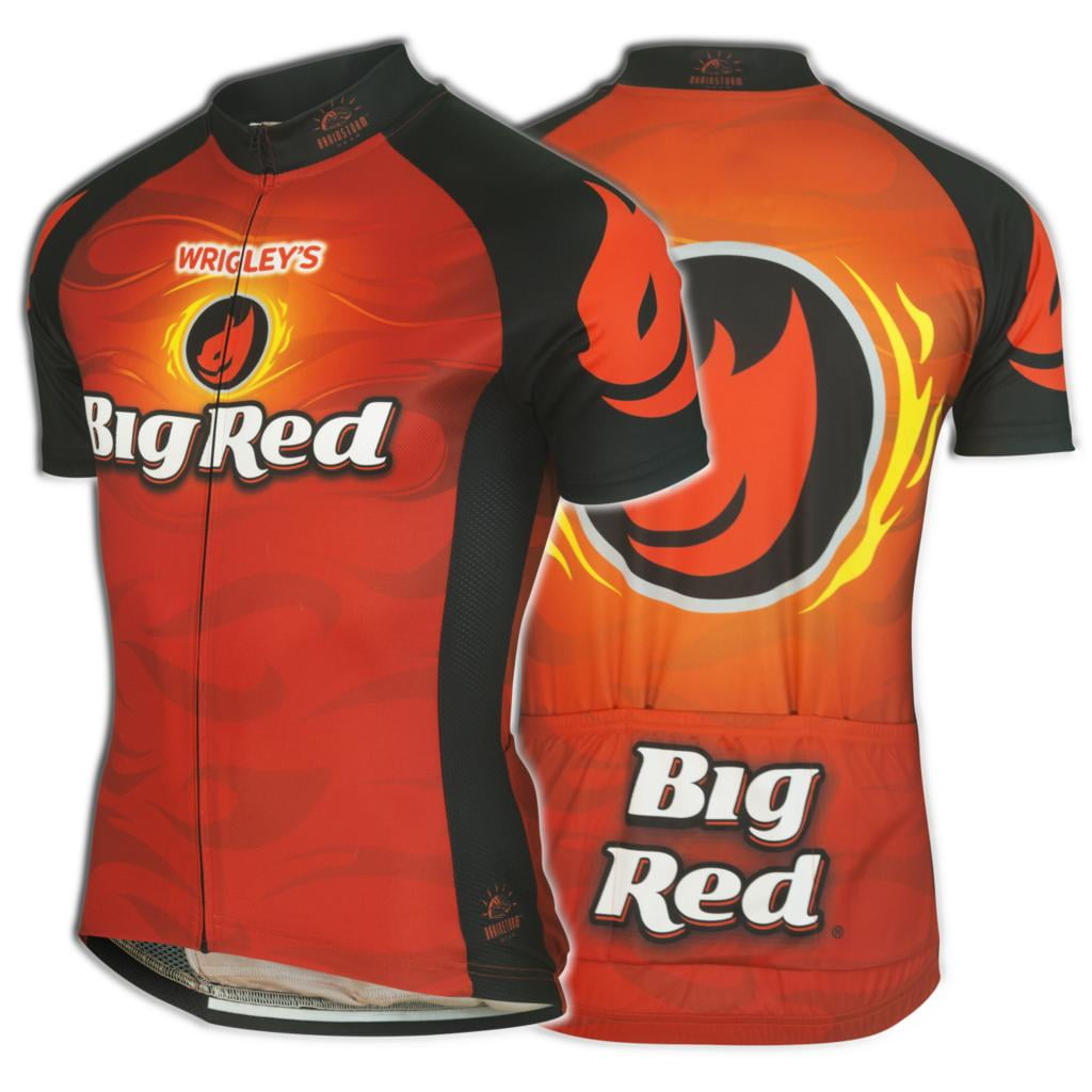 BGRE-M Brainstorm Gear Mens Wrigleys Big Red Cycling Jersey 