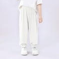 thumbnail image 7 of Lenpel Children's Summer Pants 2 Pc Toddler Girls Boys Elastic Waist Pull on Cinch Bottom Trousers Baggy Casual Joggers, 7 of 7