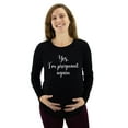 thumbnail image 2 of Pregnancy Announcement Shirts Funny Pregnancy Shirts for Women Mom to Be Gift Pregnant Again Black XX-Large, 2 of 6