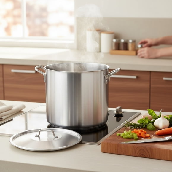 OLLA DE ALUMINIO TRIPLE FUERTE CON TAPA No. 32 GRAN CHEF