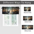 thumbnail image 6 of Deer Curtain Valances Wild Animal Foggy Forest Cabin Hunting Safari Privacy Window Valances for Living Room Kitchen 54 by 18 in, 1 Panel, 6 of 6