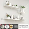 thumbnail image 5 of Qholemyo Floating Shelves Wall Mounted Modern White Floating Shelves For Wall Wall Shelves For Bedroom Nursery White Shelves Display Picture Shelf For Wall Decor Living Room Bathroom Kitchen, 5 of 5