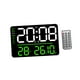 thumbnail image 1 of Reloj de pared multifuncional, despertador, temporizador, horario, fecha, semana, brillo automático. Luz verde, 1 of 9