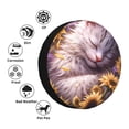 thumbnail image 4 of Balery Warm Sunflower Sleeping Cat Cubiertas para Neumáticos - Protector Resistente para Neumáticos de Camioneta, SUV, Remolque, Camper y RV-14 inch, 4 of 6