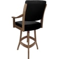 thumbnail image 2 of Leather Casa Counter Solid Wood Bar Stool 26" Seat - Black on Cashew, 2 of 3