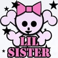 thumbnail image 2 of CafePress - Pink Bow Skull Little Sister Infant Bodysuit - Baby Light Bodysuit, Size Newborn - 24 Months, 2 of 4