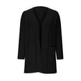 thumbnail image 5 of BRGZLK Long Cardigans for Kids Trendy Solid Color Casual Draped Open Front Casual Long Sleeve Top with Pockets Black 13-14 Years, 5 of 9