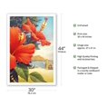 thumbnail image 2 of Hibiscus Beach Day - Waikiki Beach - Red Hibiscus - Vintage Hawaiian Travel Poster by Kerne Erickson - Fine Art Matte Paper Print (Unframed) 30x44in, 2 of 4