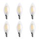 thumbnail image 1 of 6X Dimmable E12 4W COB Edison Candle Flame Filament LED Bombilla Lámpara 10X3.5cm, 1 of 5