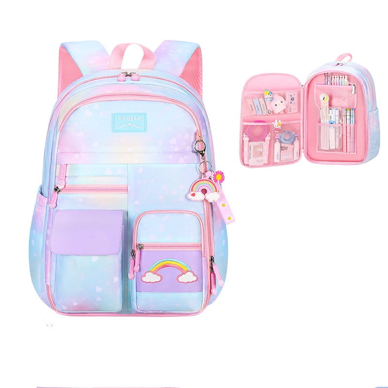 Backpack for Girls,Kids Backpack with Compartments Elementary School ...