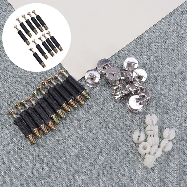 HAMPPLIES 24sets Fittings Furniture Fasteners With Cam Bolt Nuts Easy Installation For Cabinets Sturdy Connection