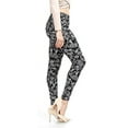 thumbnail image 2 of LMB Lush Moda Extra Soft Leggings with Designs- Variety of Prints - 776F Black White Paisley B5, 2 of 10