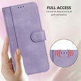 thumbnail image 4 of Wallet Case for Samsung Galaxy S24 FE, Short Strap PU Leather Case, Premium PU Leather Kickstand Magnetic Folio Cover for Galaxy S24 FE with Card Holder, Support Wireless Charging - Purple, 4 of 9