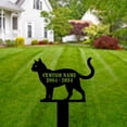 thumbnail image 2 of Handmadetneonsign Cat Name Memorial Metal With Stake, Cat Pet Metal Name Sign Stake, Cat Pet Metal Stake Decor, 2 of 4