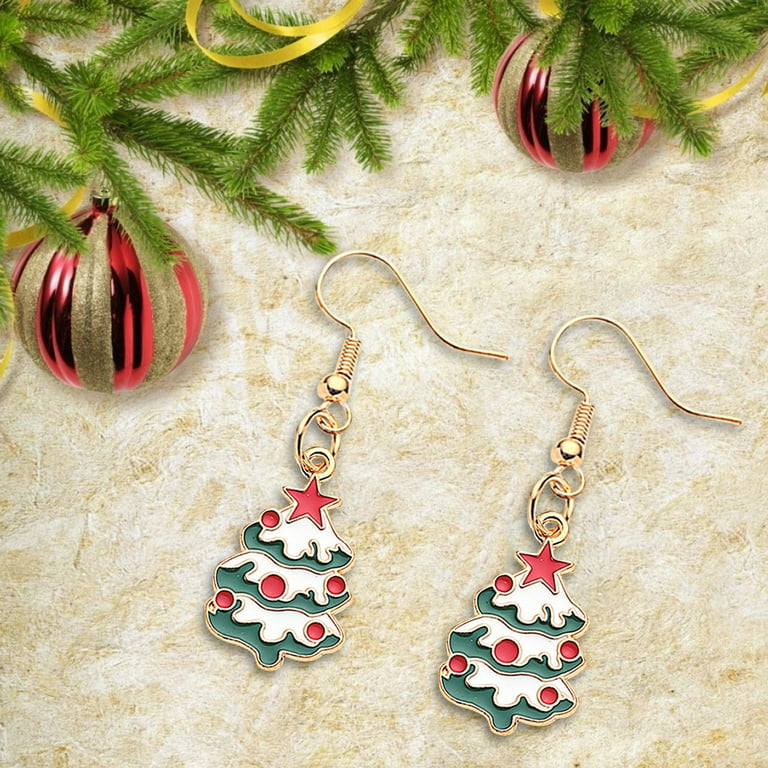 Yuelianxi Womens Christmas Earrings Pendant Earrings Christmas