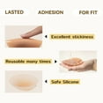 thumbnail image 6 of Niidor Reusable Breathable Invisible Silicone Nipple Covers, Sticky Adhesive Nipple Pasties for Women, 6 of 8