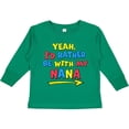 thumbnail image 3 of Inktastic Yeah I'd Rather Be with My Nana in Red Yellow and Blue Boys or Girls Long Sleeve Toddler T-Shirt, 3 of 5