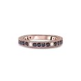 thumbnail image 2 of 14k Pink Rose Gold 7/8ct Black White Diamond Wedding Ring, 2 of 3