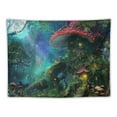 thumbnail image 5 of BCIIG  Fantasy Mushroom Forest Tapestry for Teen Girl Magical Tree of Life House Full Moon Wall Hanging Fairy Tale World Tapestries Flannel Large Size  Decor Bedroom Living Room GTCCAT1, 5 of 6
