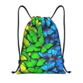 thumbnail image 1 of Xecao Multicolored Butterflies Pattern Sports Drawstring Backpack - String Swim Gym Bag with Wet Proof Pocket for Women&Men-Medium, 1 of 6