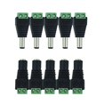 thumbnail image 1 of 5pcs Male and 5pcs Female DC Power Connector Plug Cable Jack Adapter for CCTV Camera and Strip Light-Yvan, 1 of 3