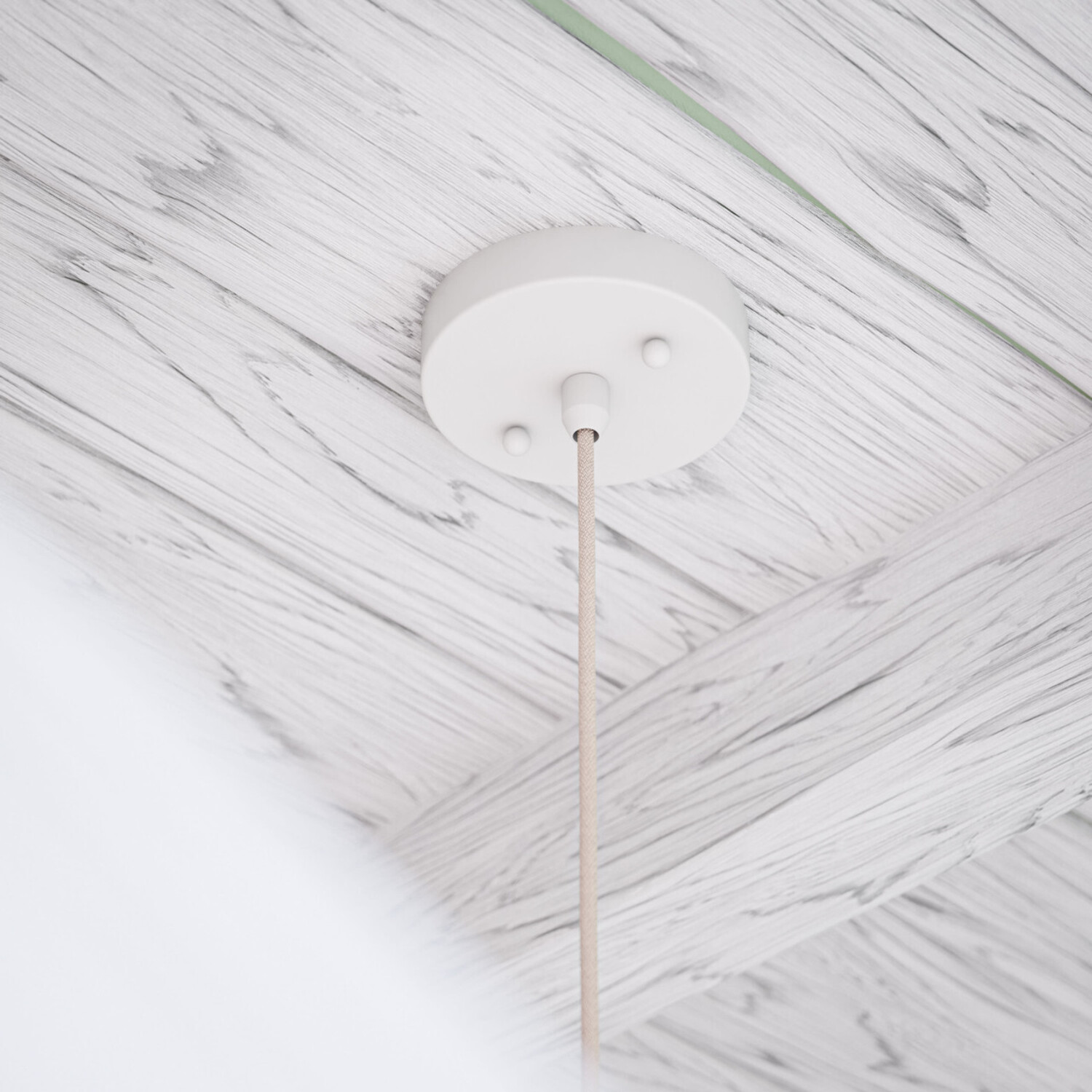 Noel 1-Light Rattan Pendant - White
