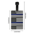 thumbnail image 4 of Thin Blue Line Flag Pvc Luggage Tag With Name Id Labelfor Women Men, 4 of 6