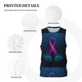 thumbnail image 6 of Gaeub Two Human Hands are Holds Pink Ribbon Awareness Men's Mesh Basketball Jersey, Quick-Drying Sleeveless Top S-4XL, Loose Muscle Tank Top -Large, 6 of 9
