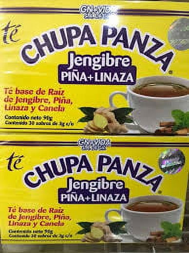 2 BOXES!! Chupa Panza Detox Ginger Tea 60 Bags Te Chupa Pansa Versión  Mexicana