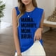 thumbnail image 2 of Camiseta sin mangas con estampado de letras para mujer: camiseta informal de verano con diseño moderno, versátil con vaqueros, fácil de cuidar, 2 of 4
