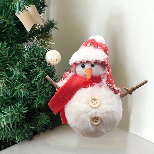 Adornos navideños, adornos navideños, regalos navideños, muñeco de nieve de peluche, suministros de decoración navideña, colgante navideño, decoración navideña para el hogar, dije de muñeco de nieve d