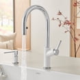 thumbnail image 5 of Urbena Pull-Down Dual-Spray Kitchen Faucet - Chrome/White, 5 of 5