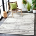 thumbnail image 2 of SAFAVIEH Cottage Euphemia Geometric Indoor/Outdoor Area Rug, Ivory/Light Grey, 6'7" x 6'7" Square, 2 of 6