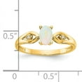 thumbnail image 2 of 14k Yellow Gold Opal Diamond Band Ring, 2 of 5