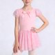 thumbnail image 1 of Conjuntos de blusas y camisas de cuello redondo y manga corta Ropa de baile para niñas Vestido de práctica de red con lentejuelas de manga larga con espalda en forma de corazón Conjunto de dos piezas, 1 of 7
