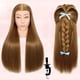 thumbnail image 5 of Cabello humano MQHIHI con cabeza de maniquí, 80% cabello real, 26-28, 5 of 7