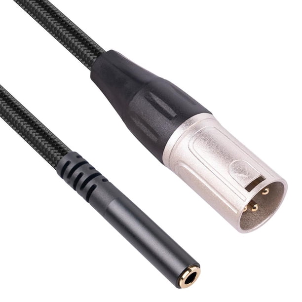 4 uds. Convertidor hembra a XLR macho de 3,5 mm hembra a cable macho XLR de 3 pines para micrófono