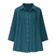 thumbnail image 4 of Vestidos Casuales Para Mujer, Blusas De Mujer De Moda Moda de verano para mujer, cuello en V, manga tres cuartos, color liso, 4 of 8