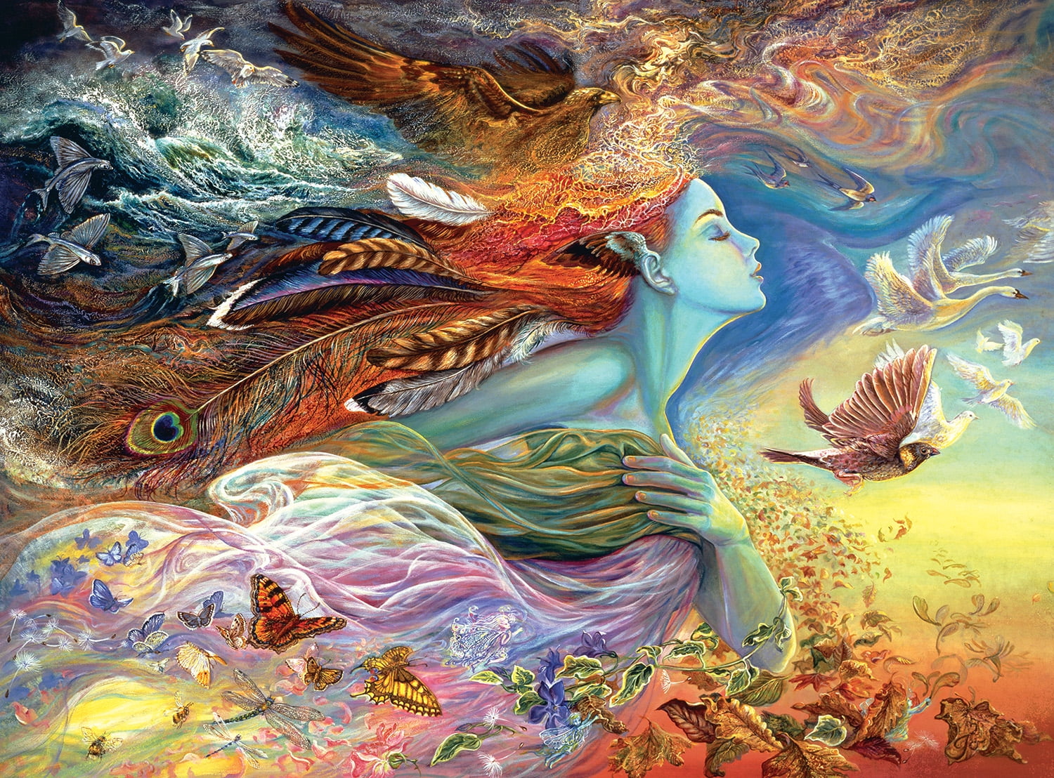 Buffalo Games 1000-Piece Gold Spirit of Flight Interlocking Jigsaw Puzzle for Adults Ages 14+