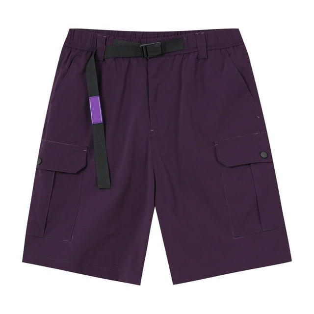 Birdeem Shorts Hommes Mode Décontractée Shorts Unis avec Multi-Poches Taille Élastique Shorts