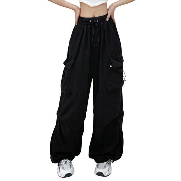 pr_ Pantalones Cargo Mujer Multi Bolsillos Gao Jiahui unisex