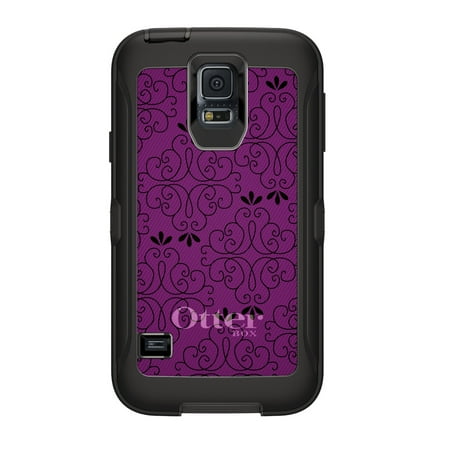 custom black otterbox defender series for samsung galaxy s5 fuchsia black floral pattern custom black otterbox defender series for samsung galaxy s5 fuchsia black floral pattern