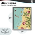 thumbnail image 3 of Busy Beach Day Hangout Gray Framed Floater Canvas Wall Art, design by Nabeela Rumi, 3 of 10
