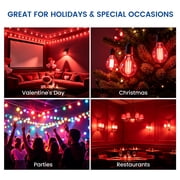 Great Value A19 LED 7W E26 Medium Base Decorative Red Light Bulbs, 2 Pack